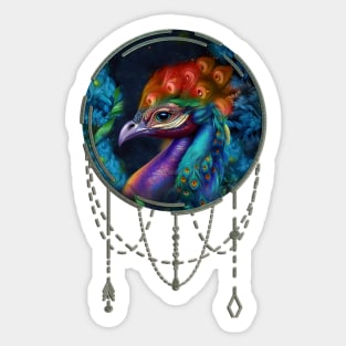 The elegance of the peacock Sticker